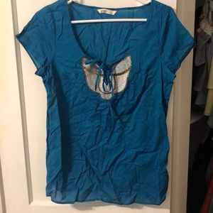 Turquoise blouse